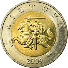Coin, Lithuania, 5 Litai, 2009, EF(40-45), Bi-Metallic, KM:113
