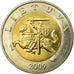 Coin, Lithuania, 5 Litai, 2009, EF(40-45), Bi-Metallic, KM:113