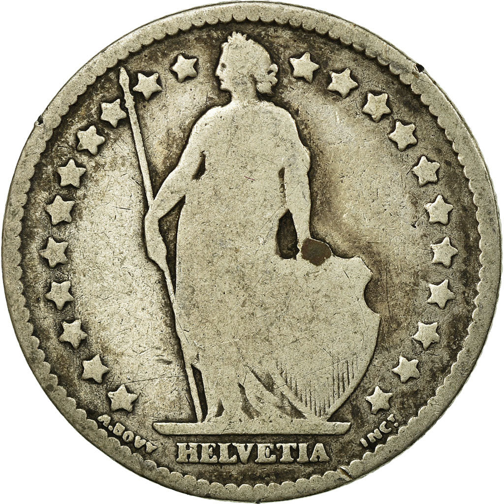 Coin, Switzerland, Franc, 1880, F(12-15), Silver, KM:24