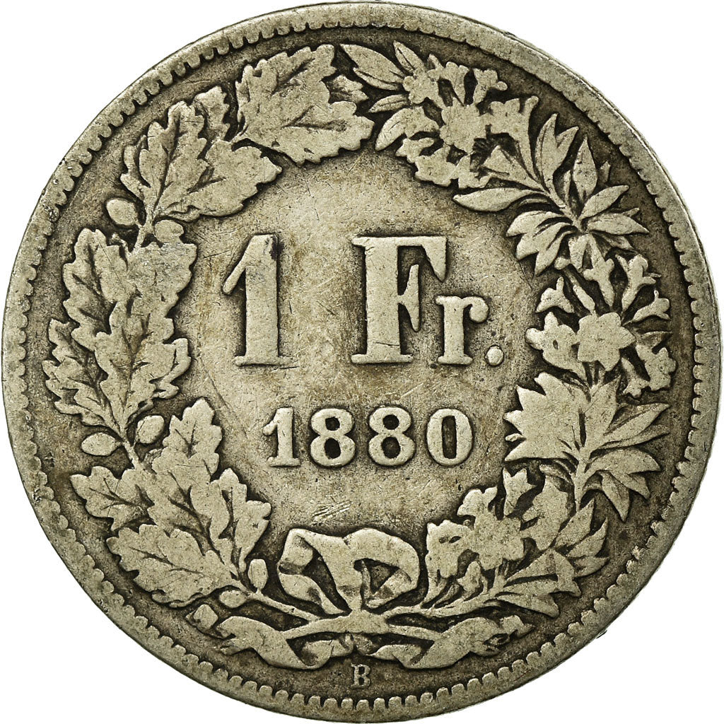 Coin, Switzerland, Franc, 1880, F(12-15), Silver, KM:24