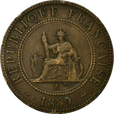 Coin, FRENCH INDO-CHINA, Cent, 1889, Paris, EF(40-45), Bronze, KM:1