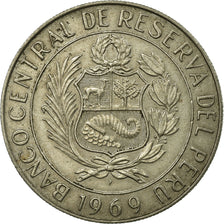 Coin, Peru, 5 Soles, 1969, Paris, EF(40-45), Copper-nickel, KM:252