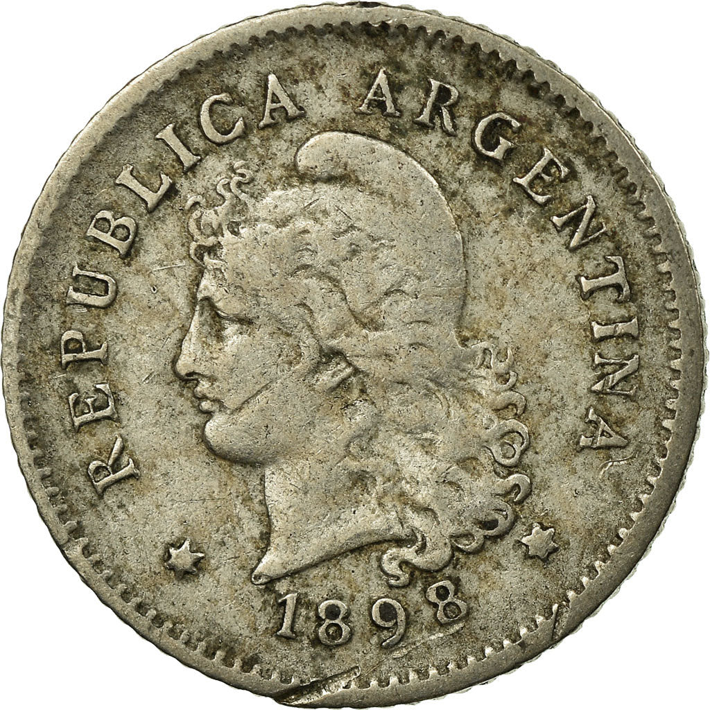Coin, Argentina, 10 Centavos, 1898, VF(30-35), Copper-nickel, KM:35