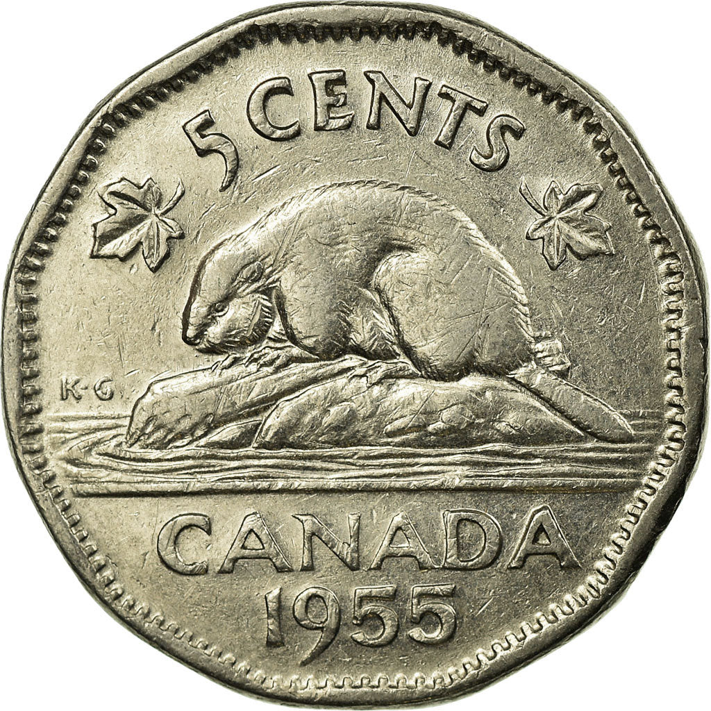 Münze, Kanada, Elizabeth II, 5 Cents, 1955, Royal Canadian Mint, Ottawa, SS