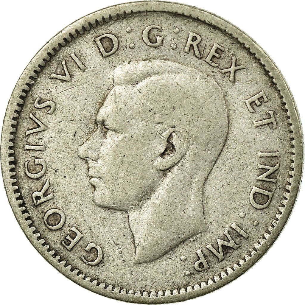 Coin, Canada, George VI, 10 Cents, 1947, Royal Canadian Mint, Ottawa, EF(40-45)