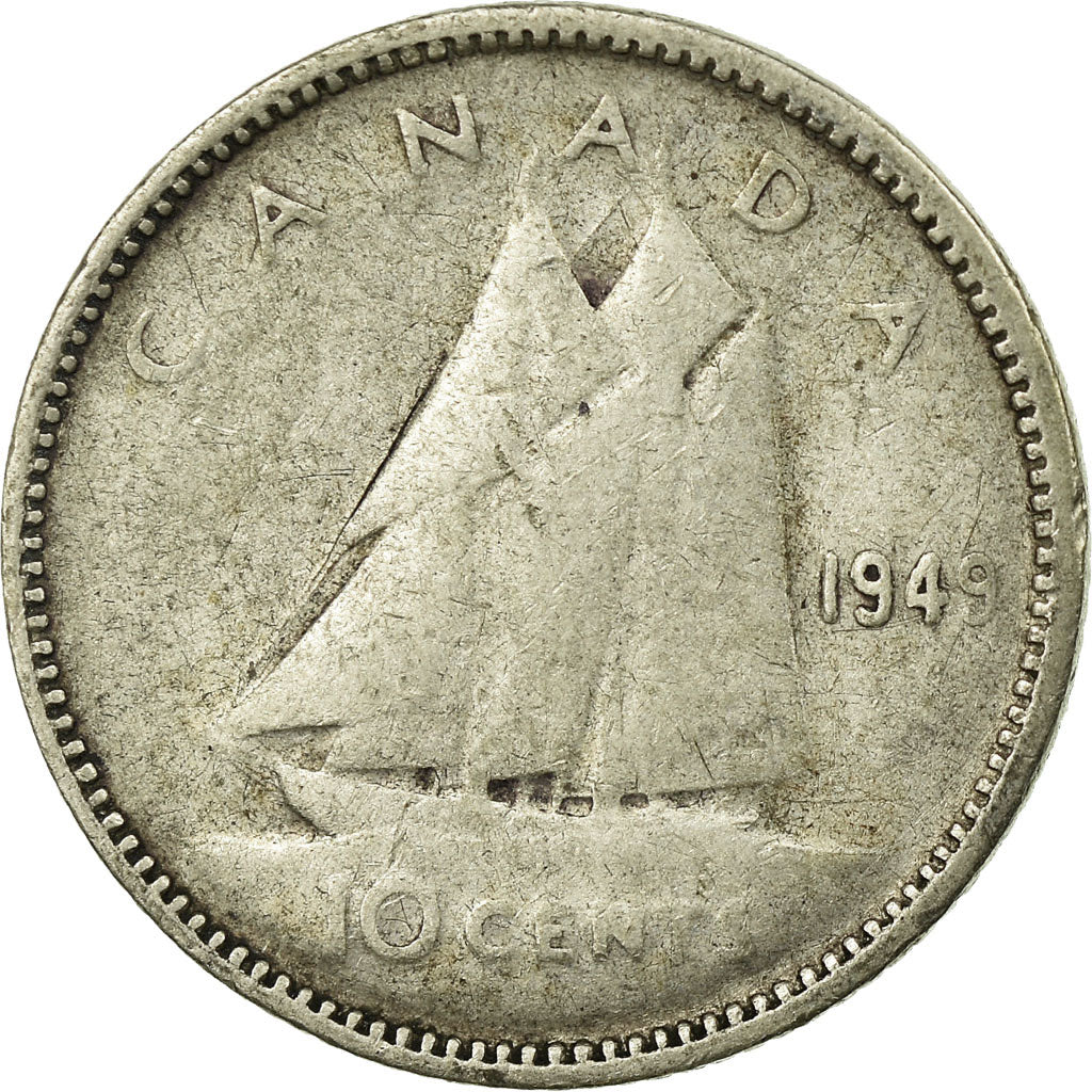 Münze, Kanada, George VI, 10 Cents, 1949, Royal Canadian Mint, Ottawa, SS