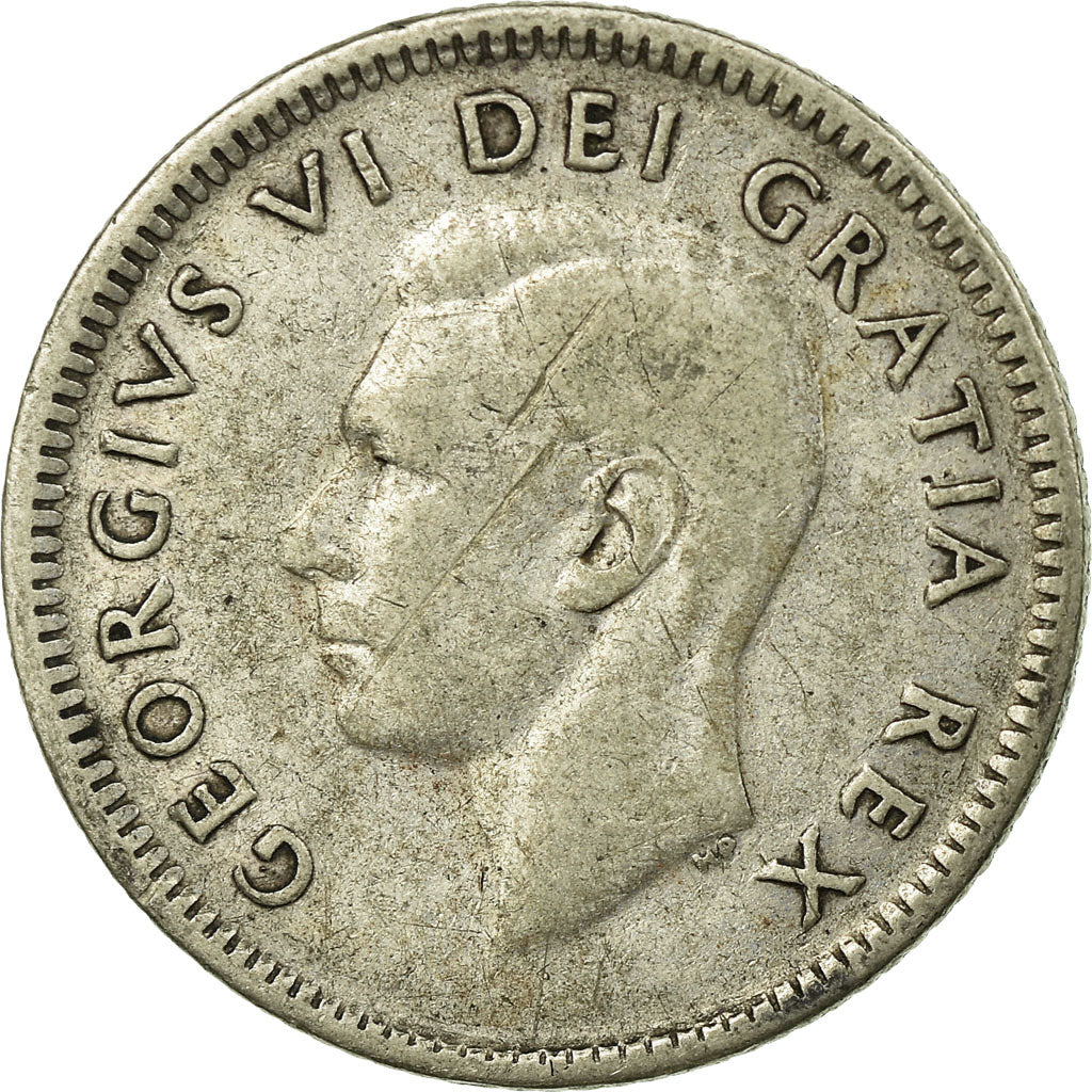Moeda, Canadá, George VI, 10 Cents, 1950, Royal Canadian Mint, Ottawa
