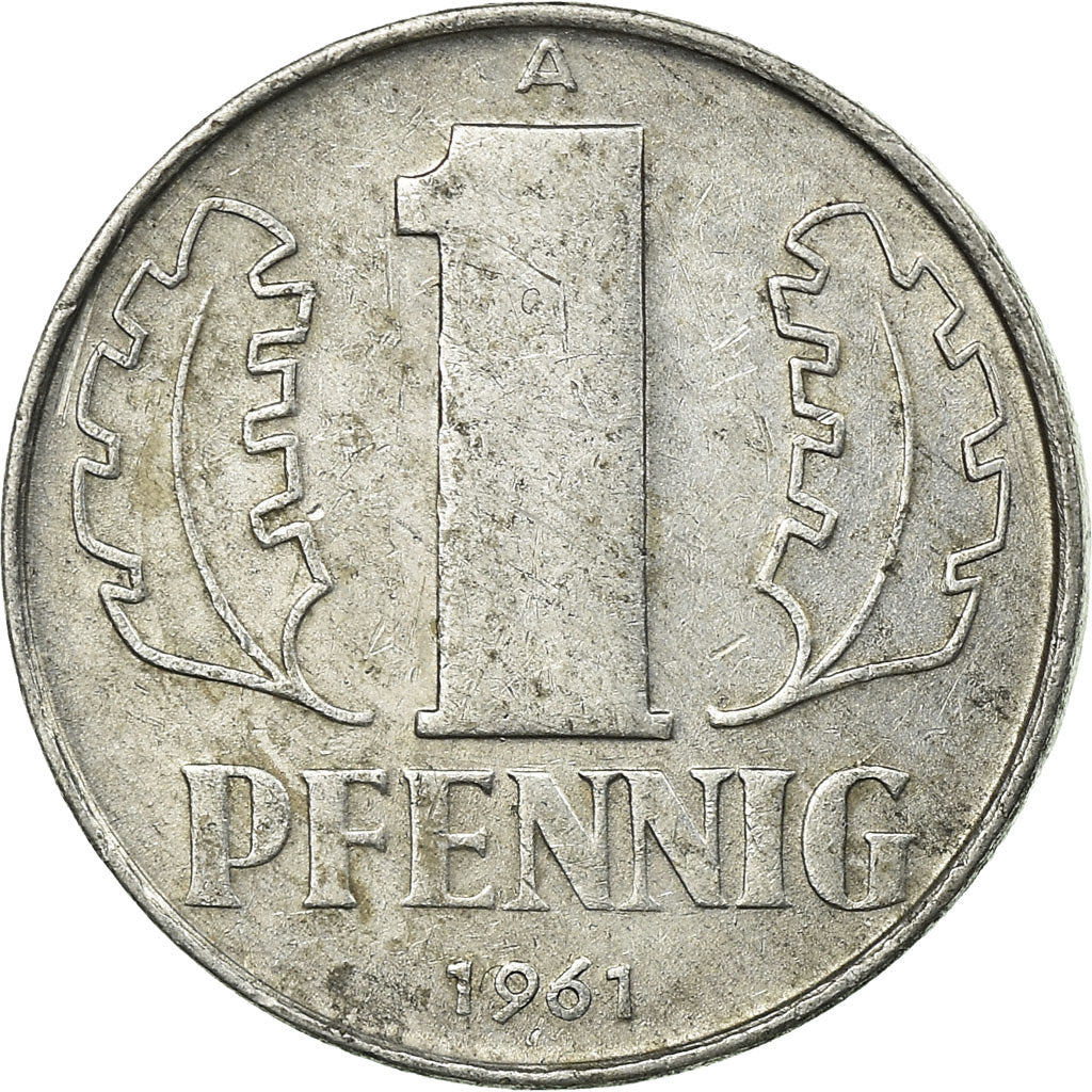 Coin, GERMAN-DEMOCRATIC REPUBLIC, Pfennig, 1961, Berlin, EF(40-45), Aluminum