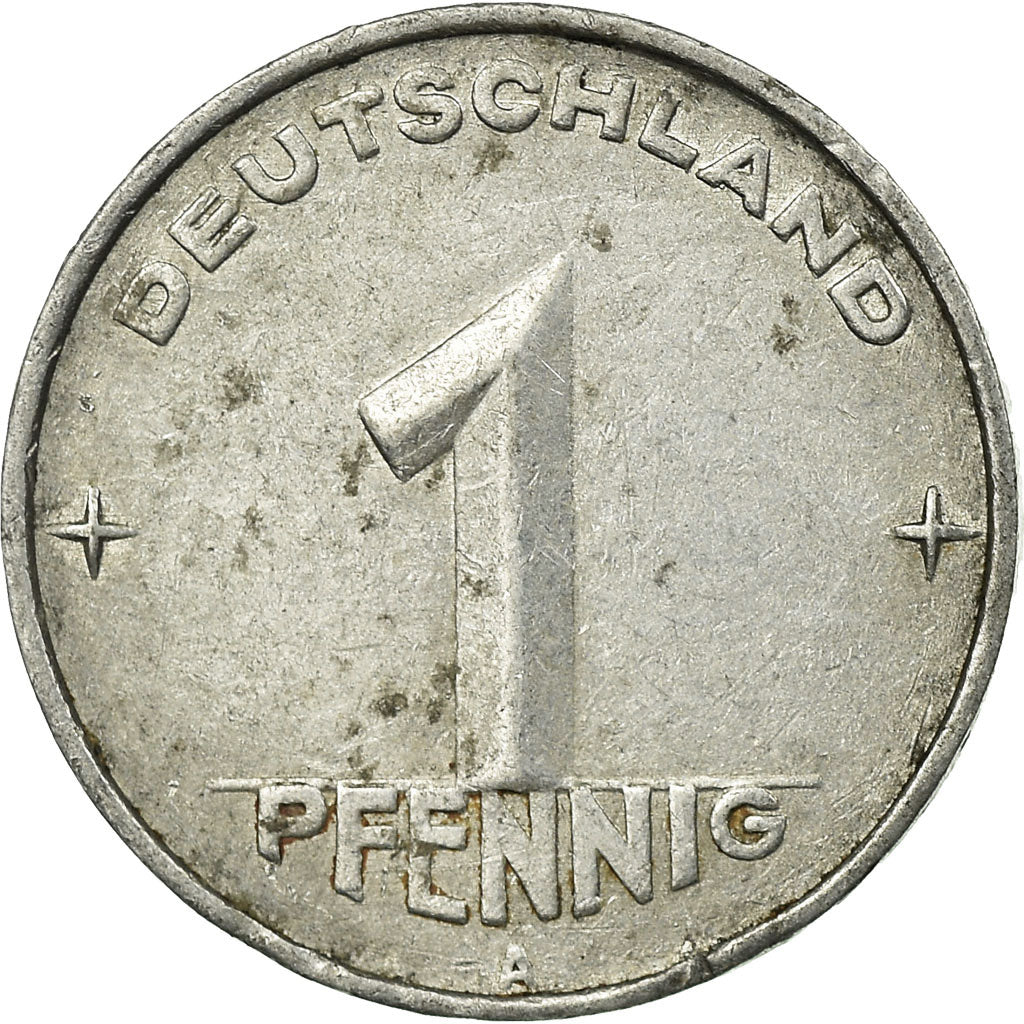 Moneta, REPUBBLICA DEMOCRATICA TEDESCA, Pfennig, 1952, Berlin, BB, Alluminio