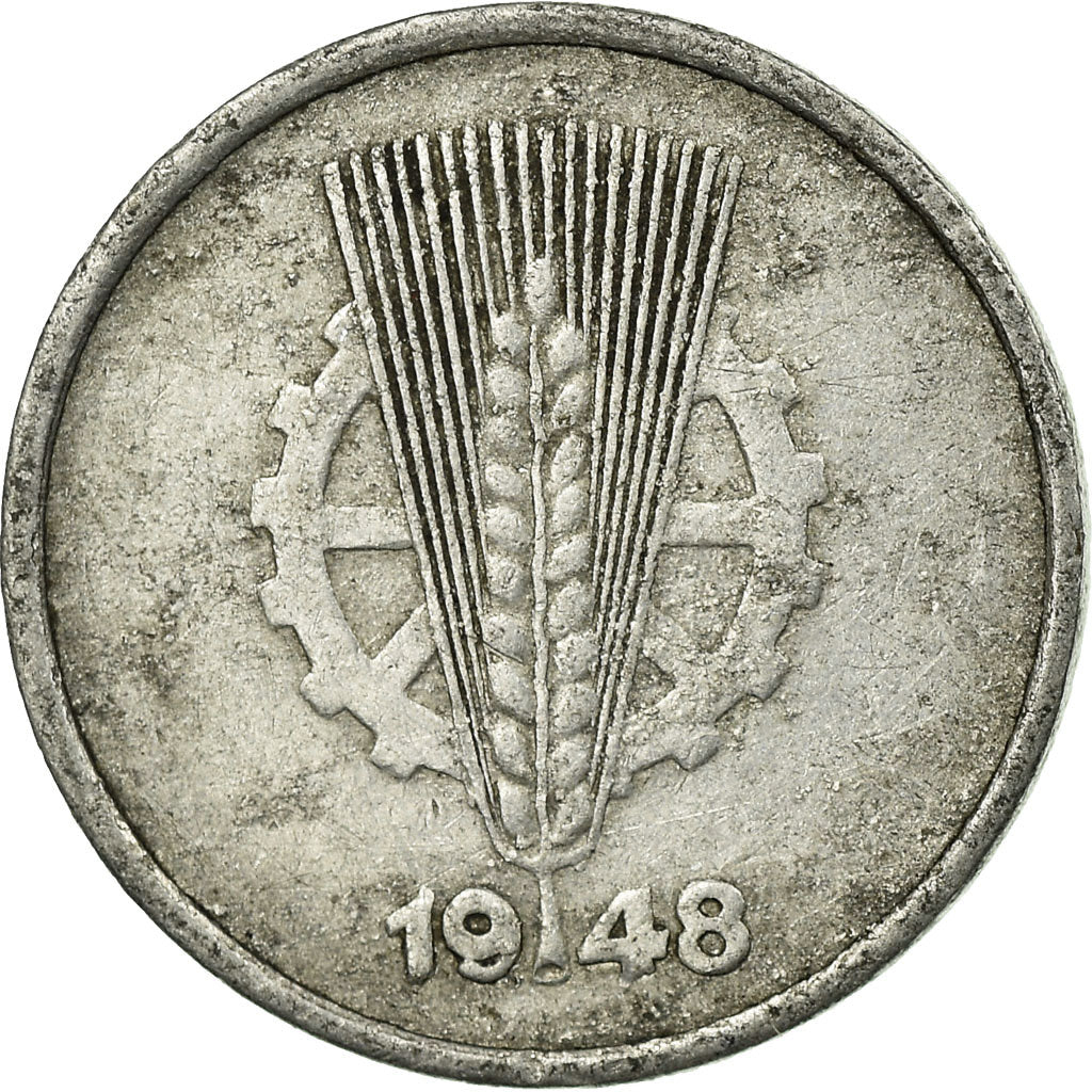 Coin, GERMAN-DEMOCRATIC REPUBLIC, Pfennig, 1948, Berlin, EF(40-45), Aluminum