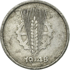 Coin, GERMAN-DEMOCRATIC REPUBLIC, Pfennig, 1948, Berlin, EF(40-45), Aluminum