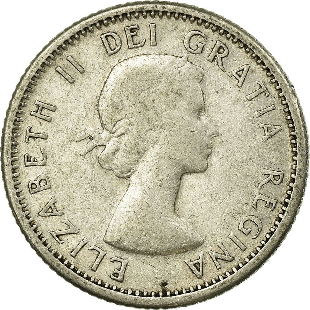 Coin, Canada, Elizabeth II, 10 Cents, 1959, Royal Canadian Mint, Ottawa