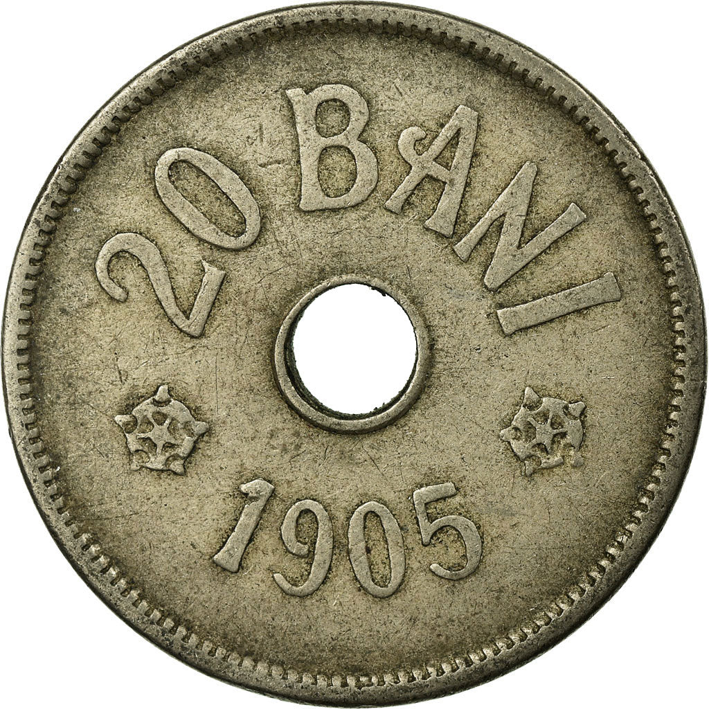 Coin, Romania, Carol I, 20 Bani, 1905, VF(30-35), Copper-nickel, KM:33