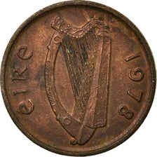 Coin, IRELAND REPUBLIC, 1/2 Penny, 1978, EF(40-45), Bronze, KM:19