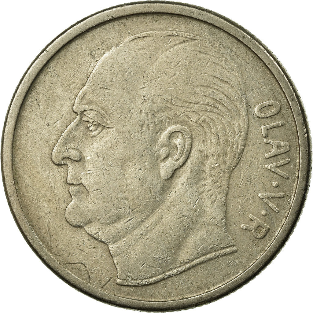 Coin, Norway, Olav V, Krone, 1958, EF(40-45), Copper-nickel, KM:409