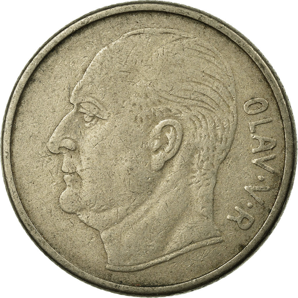 Coin, Norway, Olav V, Krone, 1960, EF(40-45), Copper-nickel, KM:409