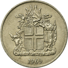 Coin, Iceland, 10 Kronur, 1969, EF(40-45), Copper-nickel, KM:15
