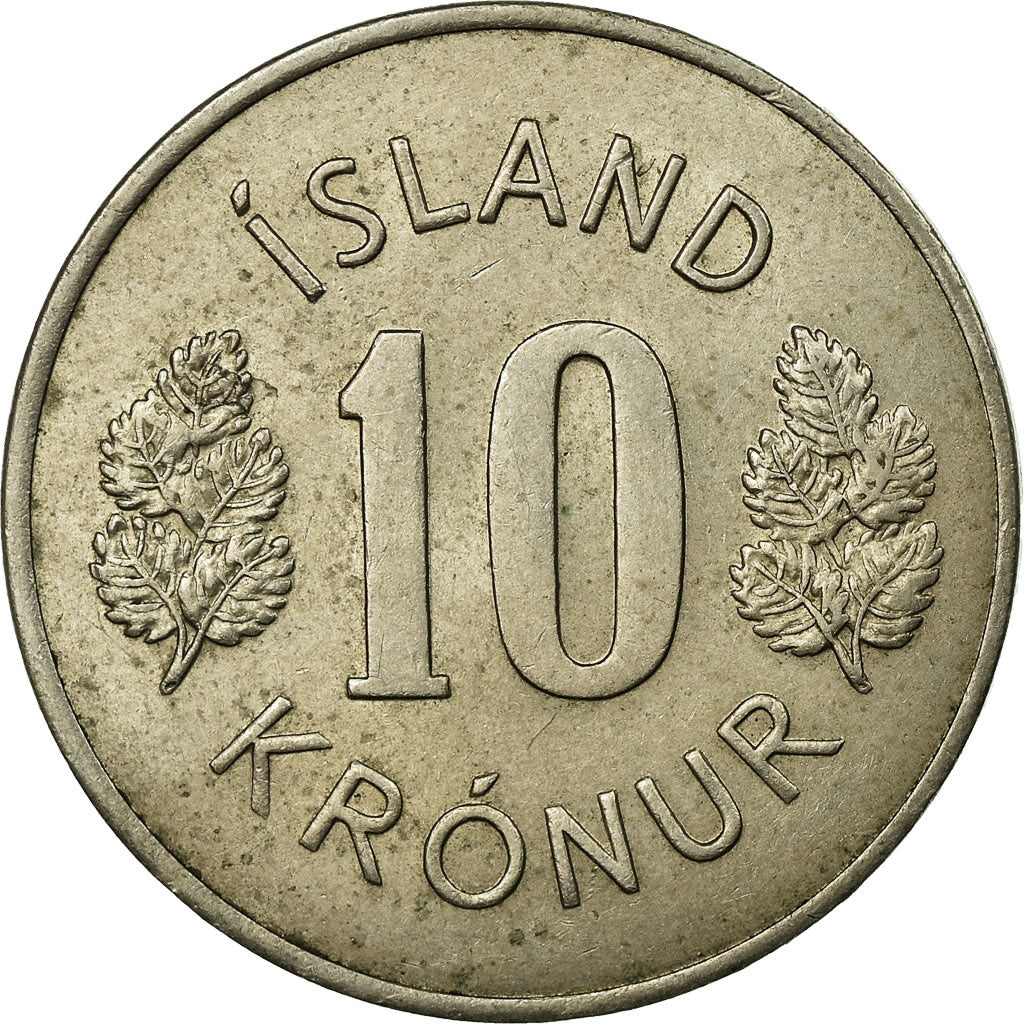 Coin, Iceland, 10 Kronur, 1969, EF(40-45), Copper-nickel, KM:15