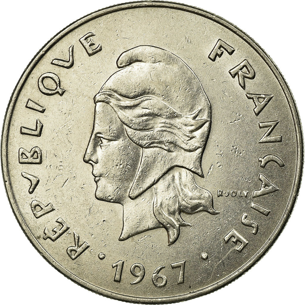 Coin, New Caledonia, 50 Francs, 1967, Paris, EF(40-45), Nickel, KM:7