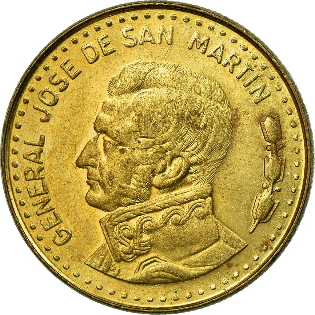 Munten, Argentinië, 50 Pesos, 1981, ZF, Brass Clad Steel, KM:83a