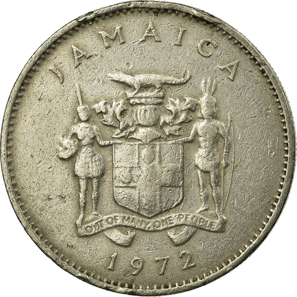 Coin, Jamaica, Elizabeth II, 10 Cents, 1972, Franklin Mint, EF(40-45)
