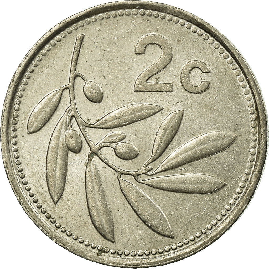 Coin, Malta, 2 Cents, 1986, EF(40-45), Copper-nickel, KM:79