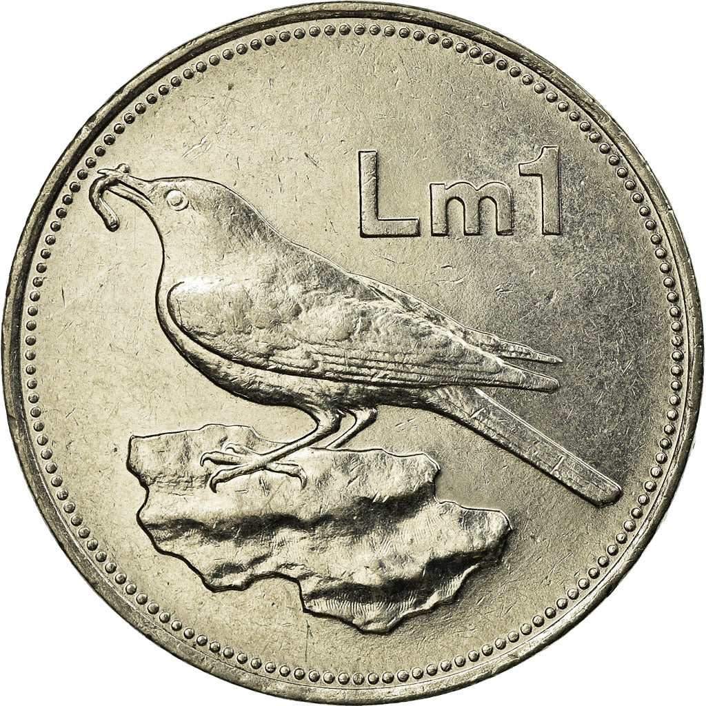 Coin, Malta, Lira, 1991, EF(40-45), Nickel, KM:99