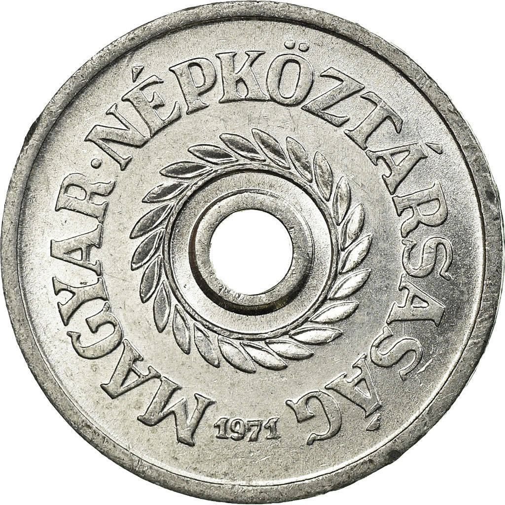 Coin, Hungary, 2 Filler, 1971, Budapest, EF(40-45), Aluminum, KM:546