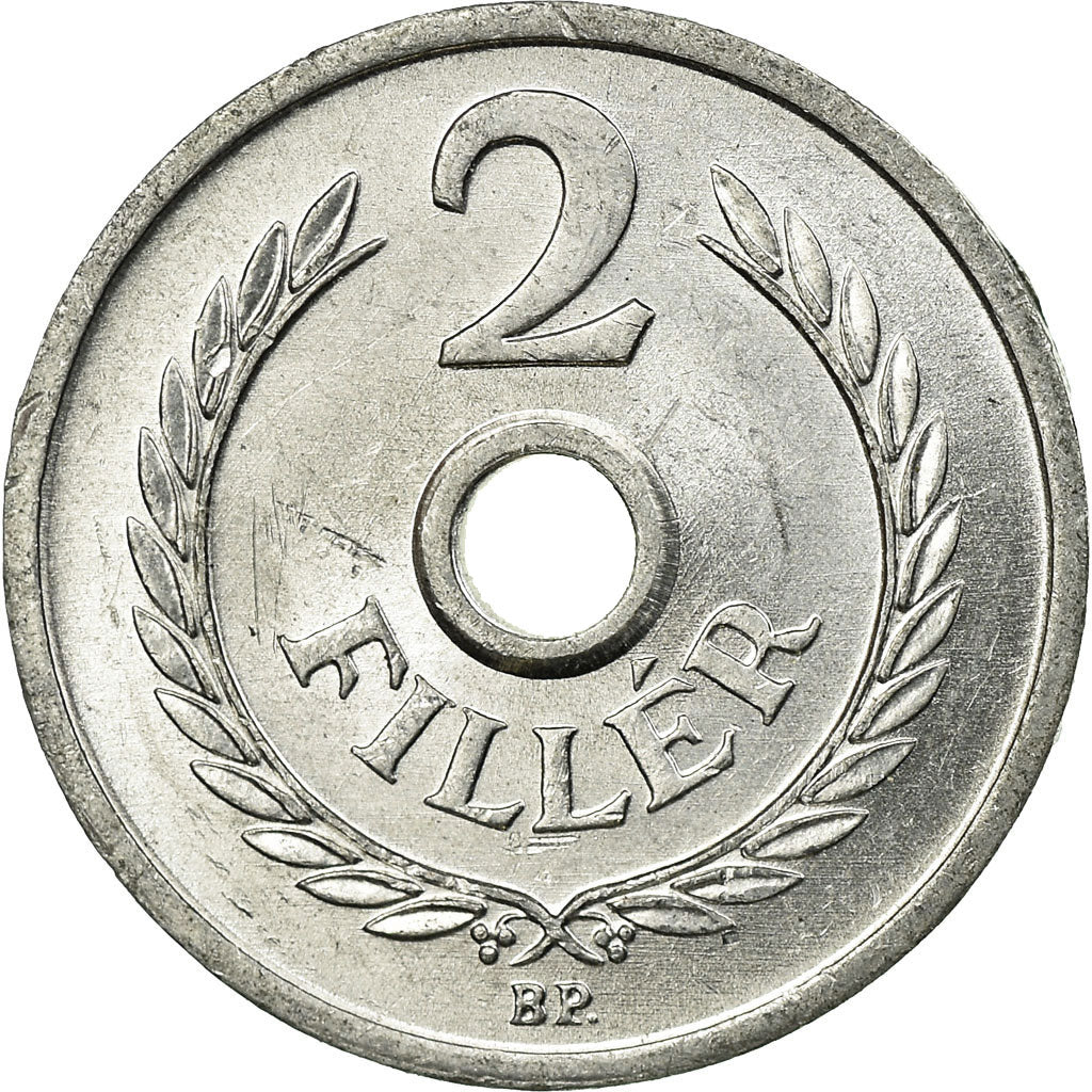 Coin, Hungary, 2 Filler, 1971, Budapest, EF(40-45), Aluminum, KM:546