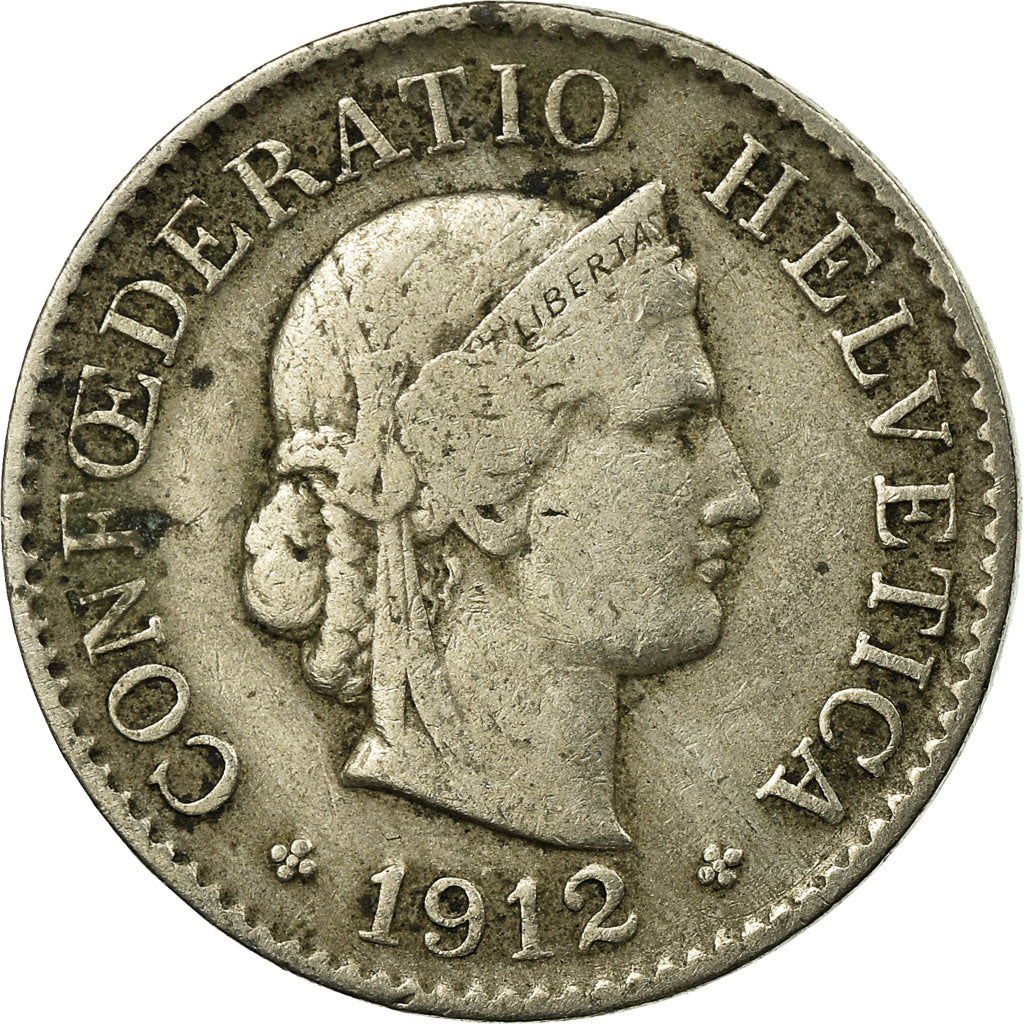 Monnaie, Suisse, 5 Rappen, 1912, Bern, TB+, Copper-nickel, KM:26