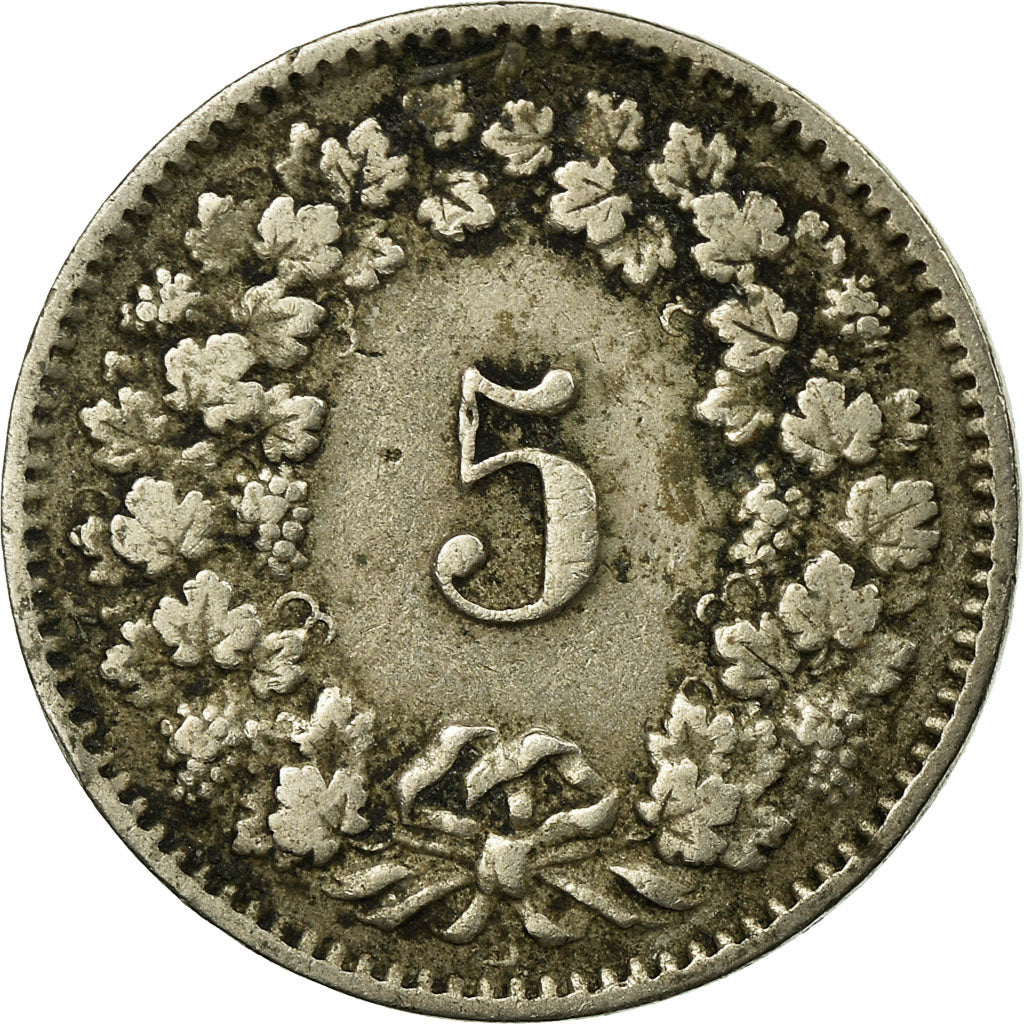 Monnaie, Suisse, 5 Rappen, 1912, Bern, TB+, Copper-nickel, KM:26