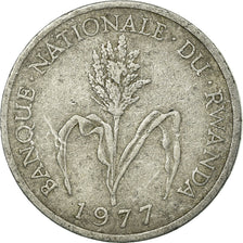Coin, Rwanda, Franc, 1977, British Royal Mint, EF(40-45), Aluminum, KM:12
