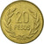 Moneda, Colombia, 20 Pesos, 1989, MBC, Aluminio - bronce, KM:282.1