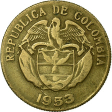 Moneda, Colombia, 20 Centavos, 1953, BC+, Plata, KM:213