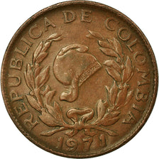 Moneta, Colombia, 5 Centavos, 1971, BB, Acciaio ricoperto in rame, KM:206a