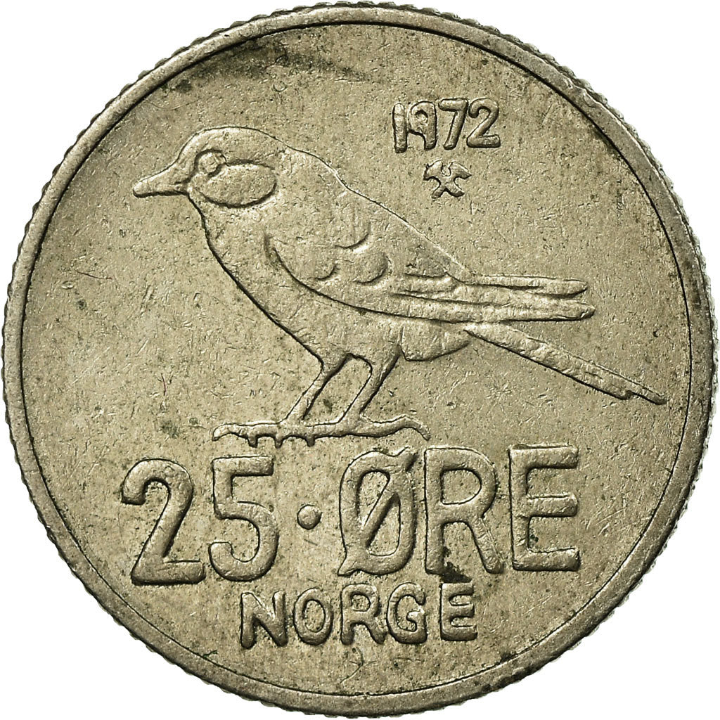 Monnaie, Norvège, Olav V, 25 Öre, 1972, TTB, Copper-nickel, KM:407