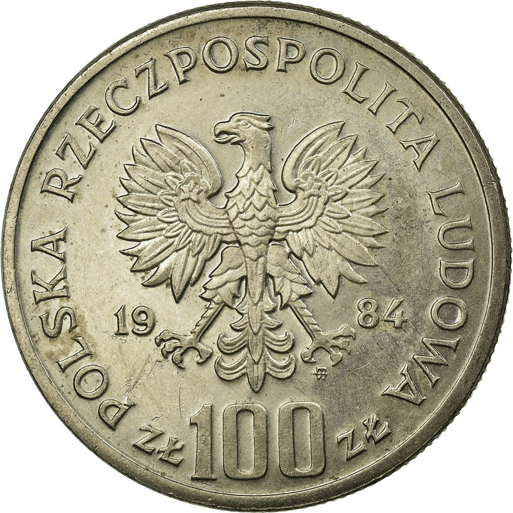 Moeda, Polónia, 100 Zlotych, 1984, Warsaw, EF(40-45), Cobre-níquel, KM:148