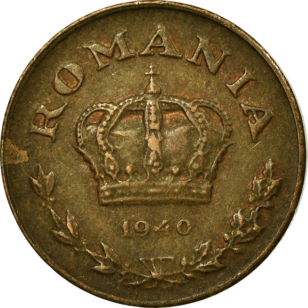 Coin, Romania, Carol II, Leu, 1940, EF(40-45), Nickel-brass, KM:56
