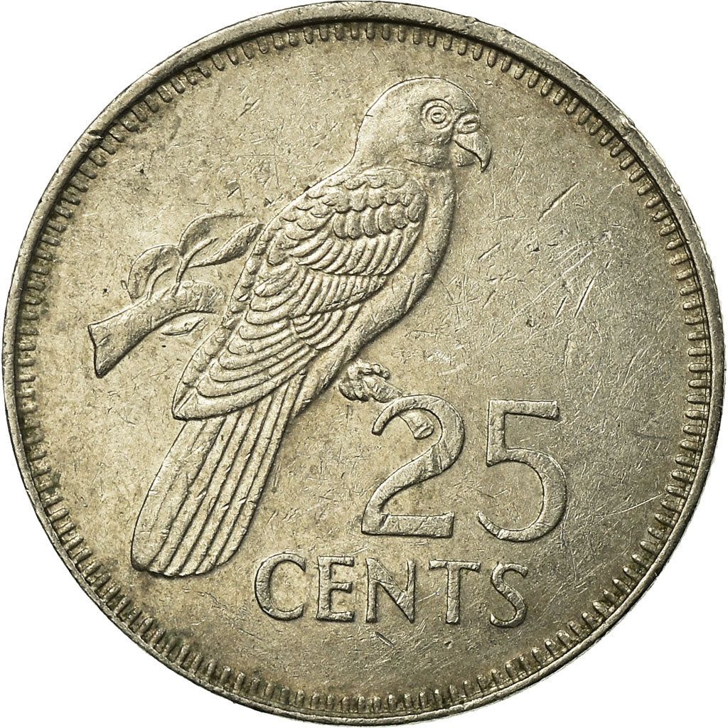 Coin, Seychelles, 25 Cents, 1989, EF(40-45), Copper-nickel, KM:49.2