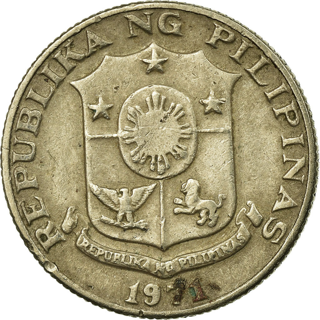 Coin, Philippines, 10 Sentimos, 1971, EF(40-45), Copper-nickel, KM:198