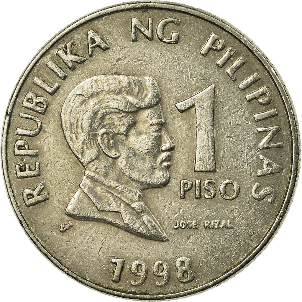 Coin, Philippines, Piso, 1998, EF(40-45), Copper-nickel, KM:269