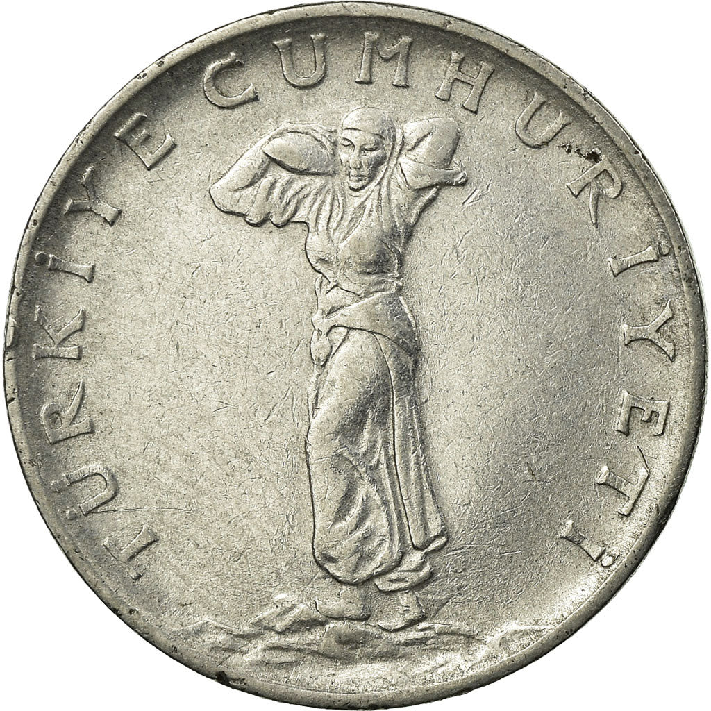 Moeda, Turquia, 25 Kurus, 1966, EF(40-45), Aço Inoxidável, KM:892.3