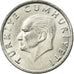 Moneda, Turquía, 10 Lira, 1988, MBC, Aluminio, KM:964