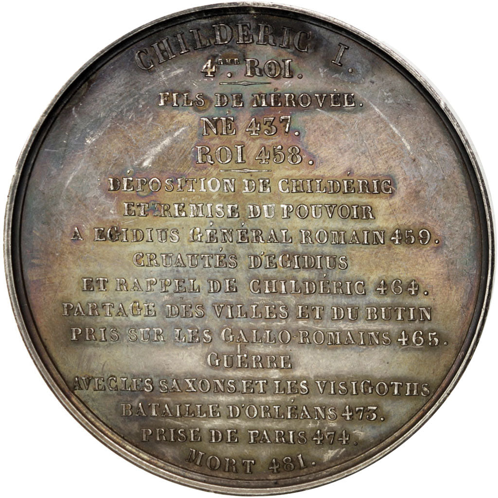 France, Medal, Childéric I, History, Caqué, AU(55-58), Copper