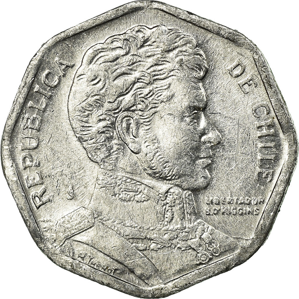 Coin, Chile, Peso, 1997, Santiago, EF(40-45), Aluminum, KM:231