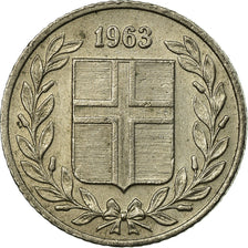 Coin, Iceland, 25 Aurar, 1963, EF(40-45), Copper-nickel, KM:11