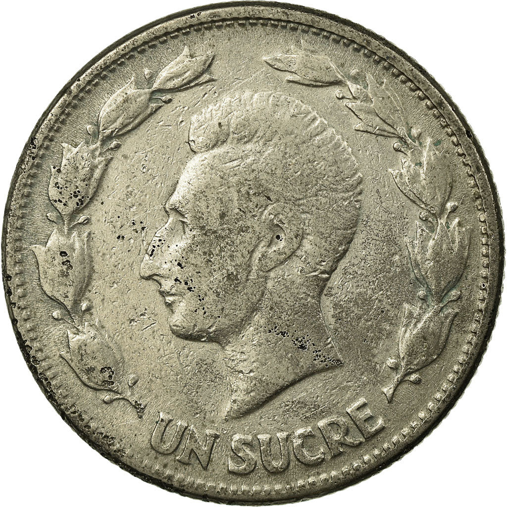 Moneta, Ecuador, Sucre, Un, 1946, BB, Nichel, KM:78.2