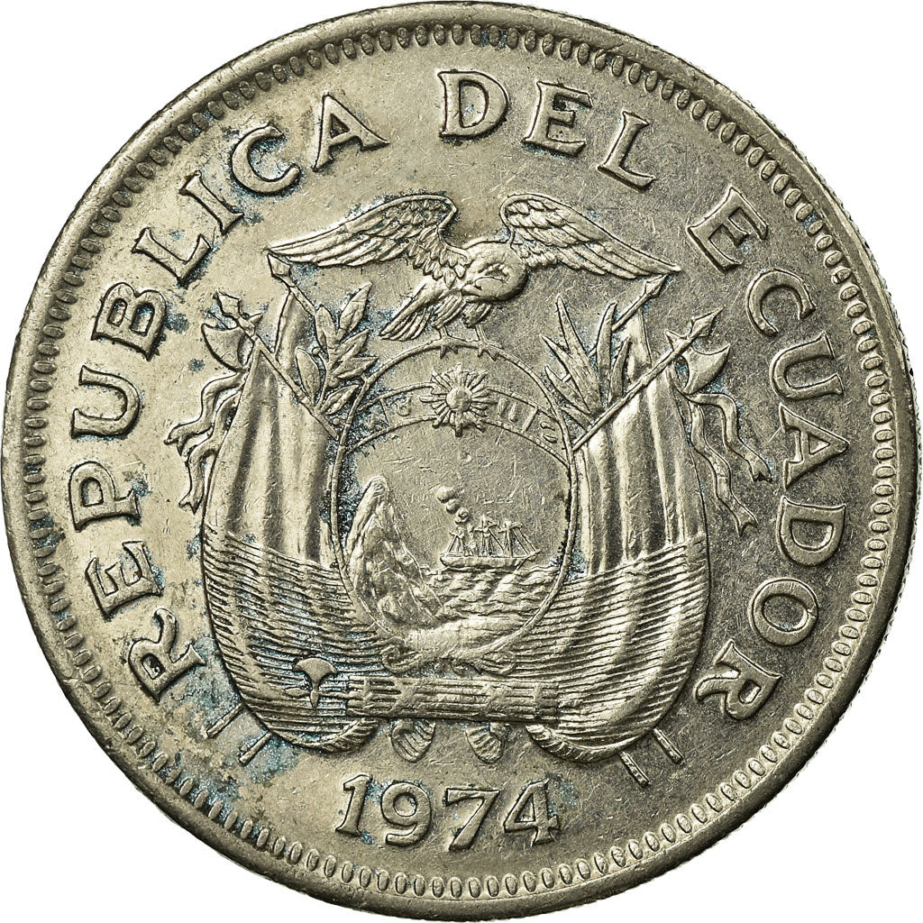Münze, Ecuador, Sucre, Un, 1974, SS, Nickel Clad Steel, KM:83