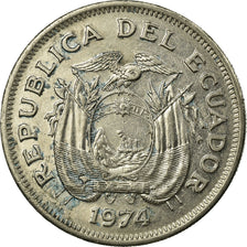 Münze, Ecuador, Sucre, Un, 1974, SS, Nickel Clad Steel, KM:83