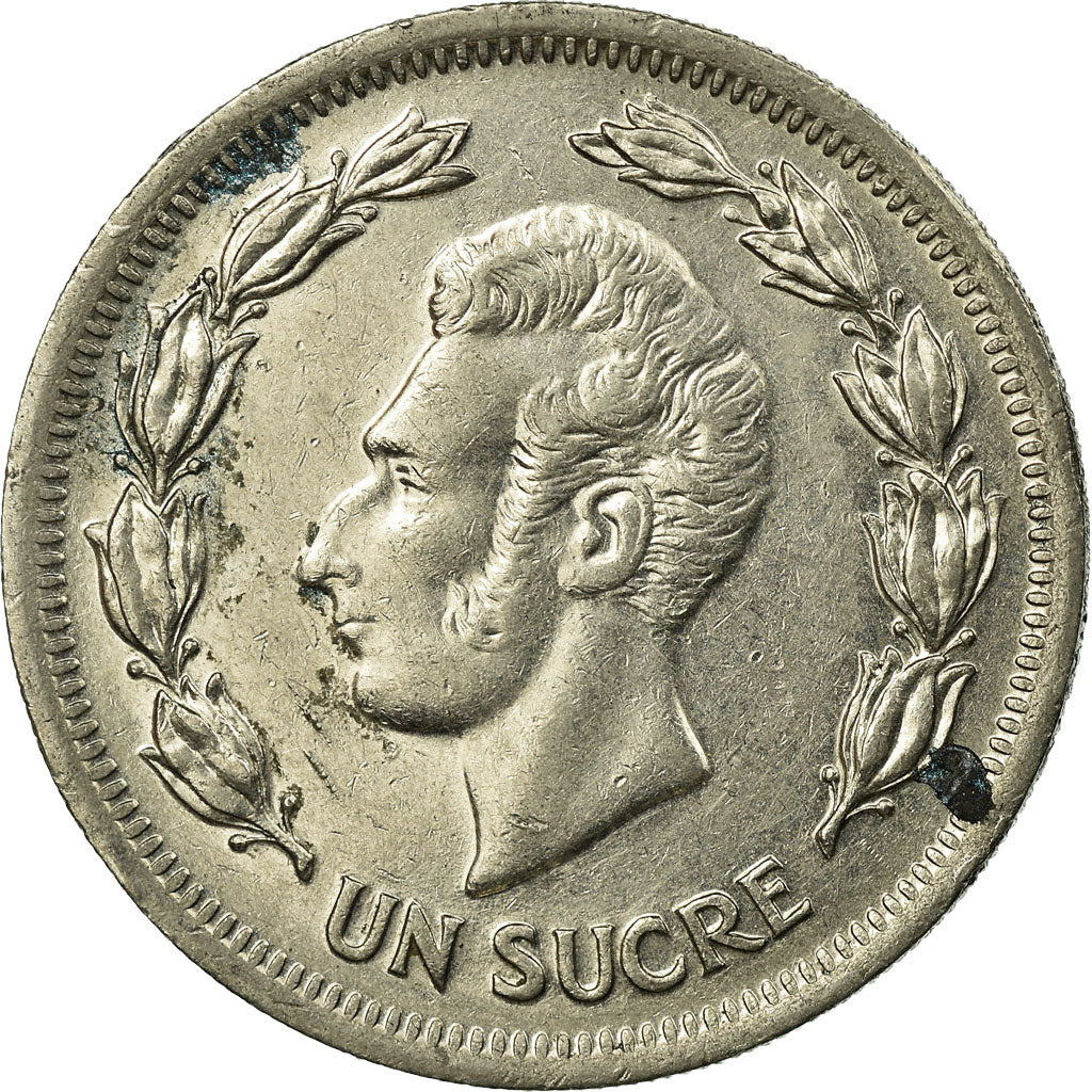 Münze, Ecuador, Sucre, Un, 1974, SS, Nickel Clad Steel, KM:83